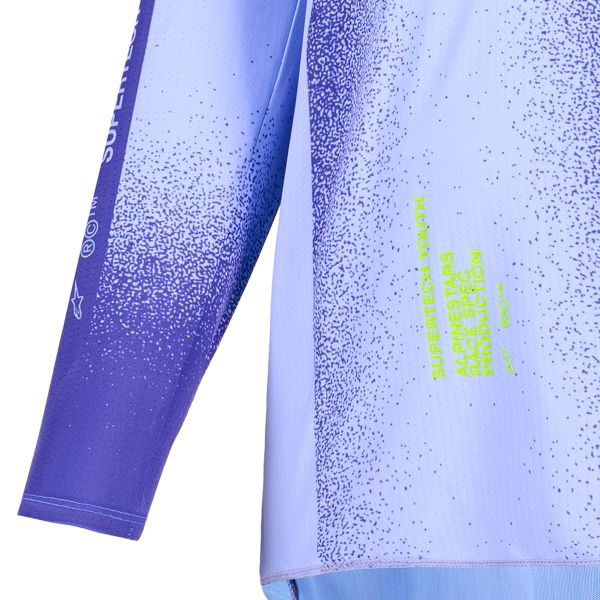 Alpinestars Youth Supertech Scenz Jersey Purple Yellow Fluo
