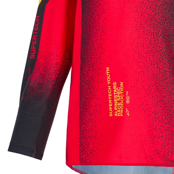 Alpinestars Youth Supertech Scenz Jersey Red Black Yellow