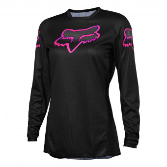 Motocross Jerseys FOX 180 Balckout Jersey Black Pink Woman