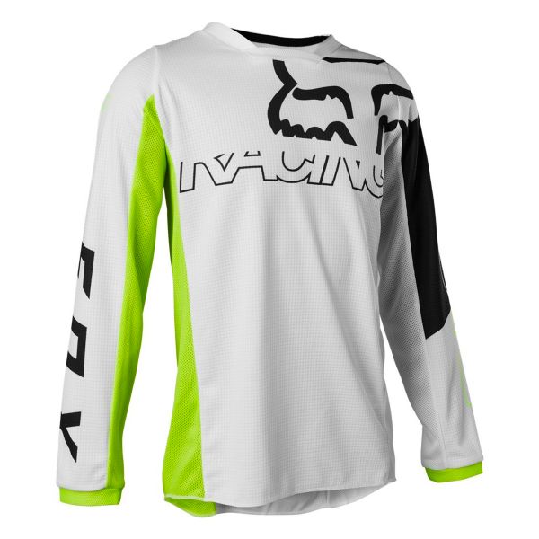 Motocross Jerseys FOX 180 Skew Fluo Yellow Kid