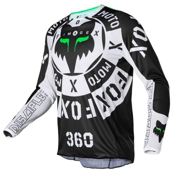 Motocross Jerseys FOX 360 Nobyl Black White