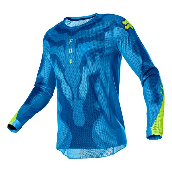 Motocross Jerseys FOX Airline Exo Blue Yellow