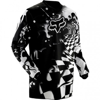FOX HC 180 Graphic Checked Black White Jersey