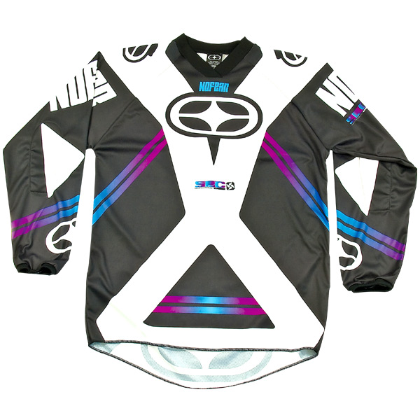Motocross Jerseys No Fear Maillot Cross Spectrum Black Blue