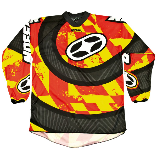 Motocross Jerseys No Fear Maillot Cross Spectrum Hangover Red