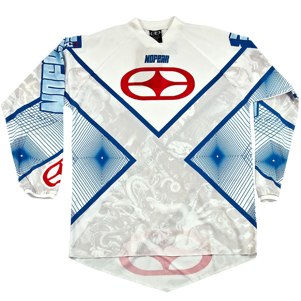 Motocross Jerseys No Fear Maillot Cross Spectrum Horror Blue