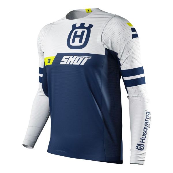Motocross Jerseys SHOT Aerolite Husqvarna Limited Edition 2022 Blue