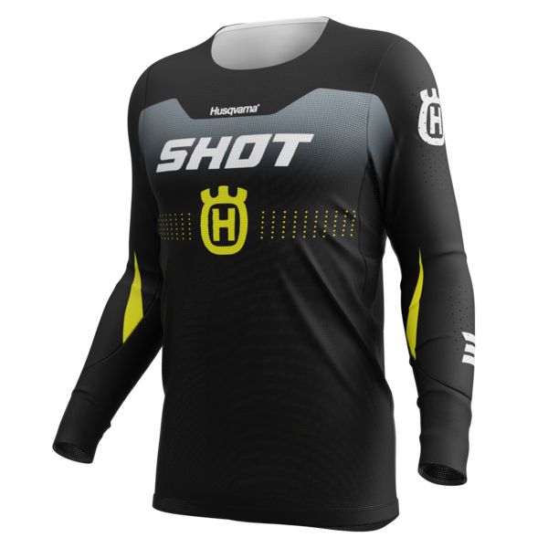 Motocross Jerseys SHOT Aerolite Hva 26 Black Grey
