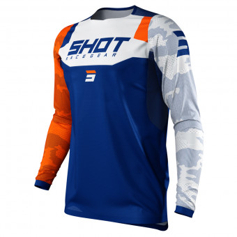 Motocross Jerseys SHOT Contact Camo Orange