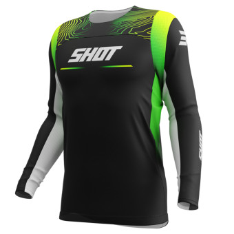 Motocross Jerseys SHOT Contact Kid Apex Neon Yellow