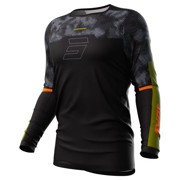 Motocross Jerseys SHOT Contact Patrol Black Kaki