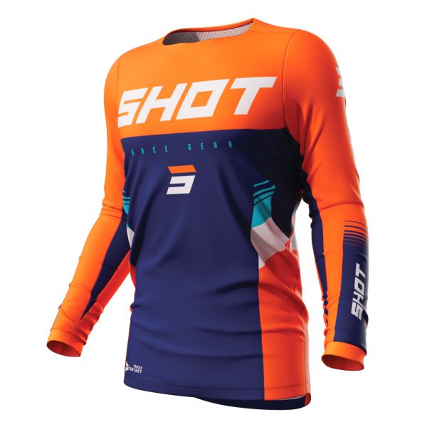 Motocross Jerseys SHOT Contact Tracer Neon Orange
