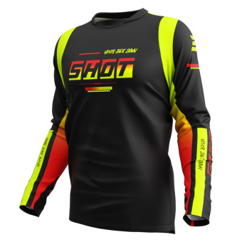 Motocross Jerseys SHOT Devo Block Neon Yellow Motocross Jerseys SHOT Devo Block Neon Yellow