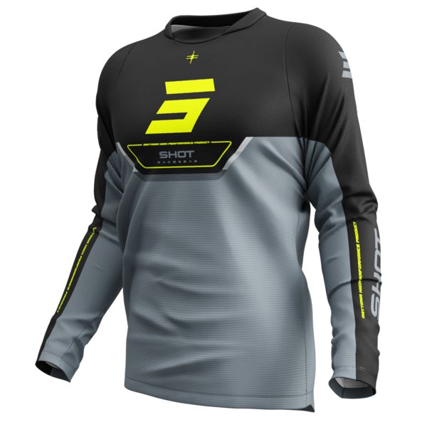 Motocross Jerseys SHOT Devo Daytona Neon Yellow