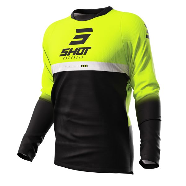 Motocross Jerseys SHOT Devo Reflex Neon Yellow