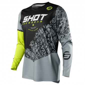 Motocross Jerseys SHOT Devo Storm Neon Yellow