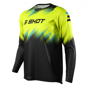Motocross Jerseys SHOT Devo Versus Neon Yellow Kid
