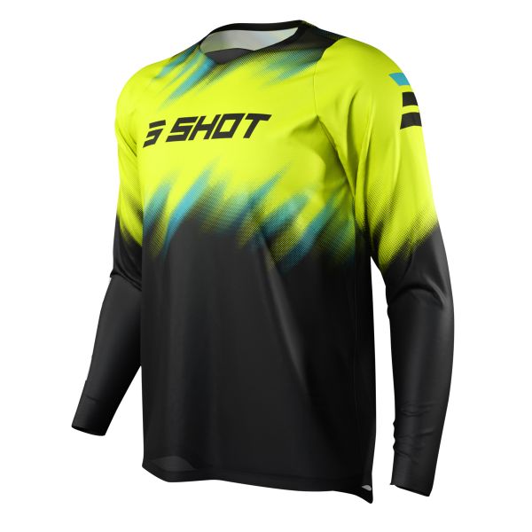 Motocross Jerseys SHOT Devo Versus Neon Yellow Kid Motocross Jerseys SHOT Devo Versus Neon Yellow Kid