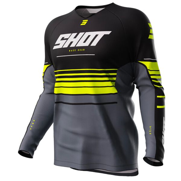 Motocross Jerseys SHOT Draw Peak Neon Yellow Kid