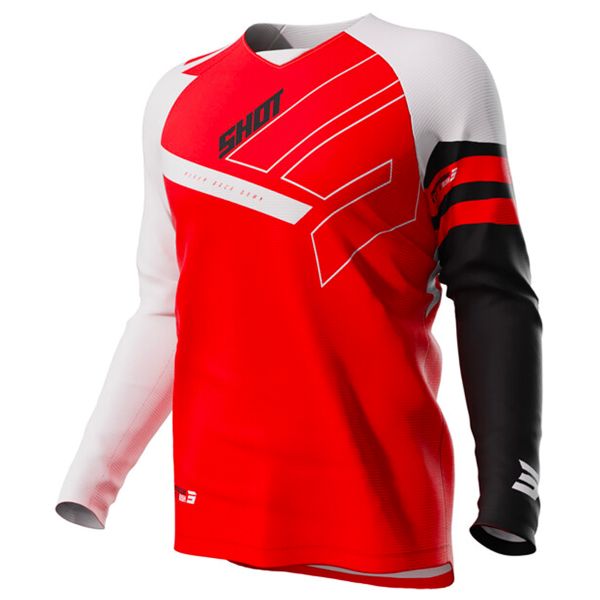 Motocross Jerseys SHOT Draw Rush Red Kid