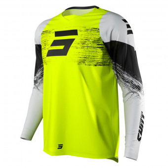 Motocross Jerseys SHOT Raw Burst Neon Yellow