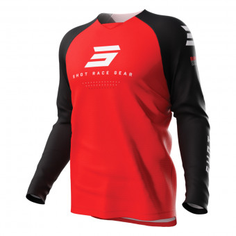 Motocross Jerseys SHOT Raw Escape Kid Red