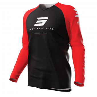 Motocross Jerseys SHOT Raw Escape Red