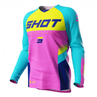 Motocross Jerseys SHOT Raw Tracer Kid Pink