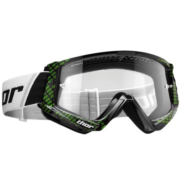 Motocross Goggles Thor Combat Cap Black Lime