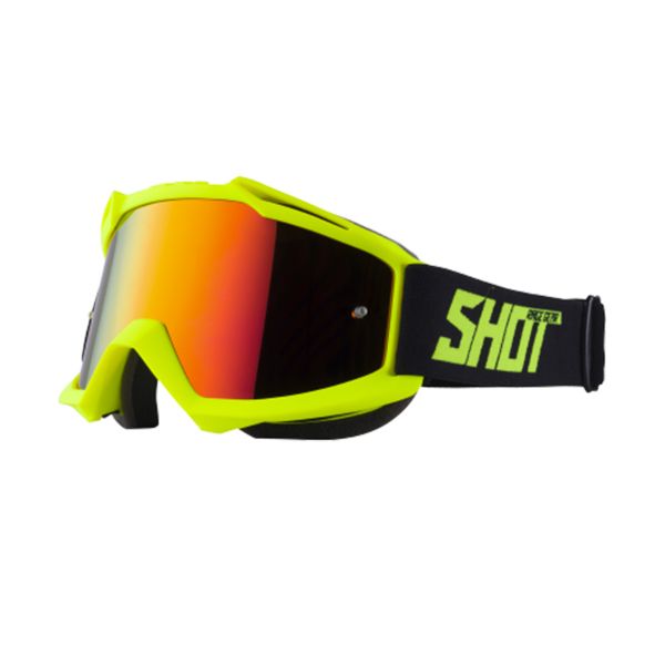 Motocross Goggles SHOT Iris Neon Yellow Matt Iridium Red