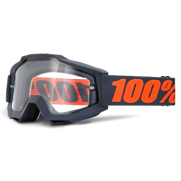 Motocross Goggles 100% Accuri Enduro Gunmetal Clear Lens