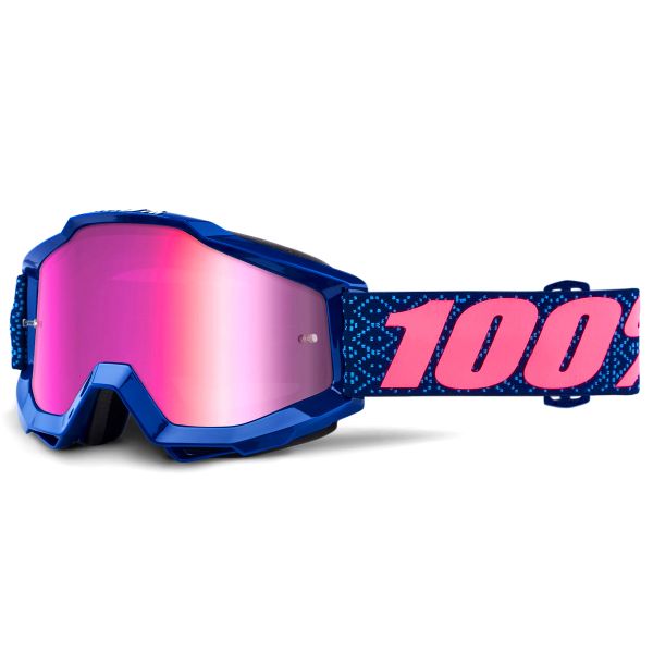 Motocross Goggles 100% Accuri Futura Mirror Pink Lens