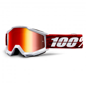Motocross Goggles 100% Accuri Graham Mirror Red Lens Motocross Goggles 100% Accuri Graham Mirror Red Lens