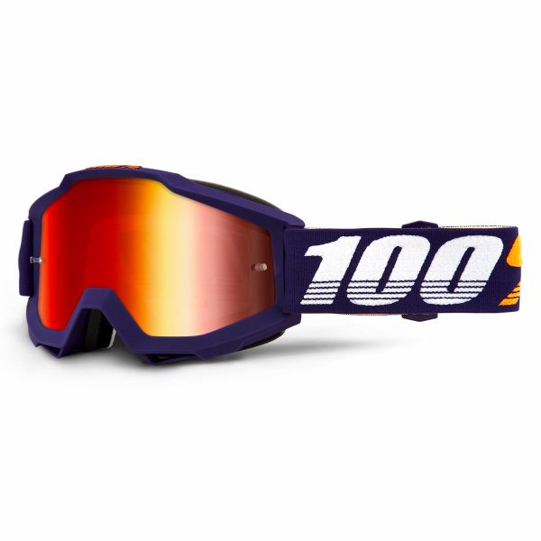 Motocross Goggles 100% Accuri Grib Mirror Red Lens