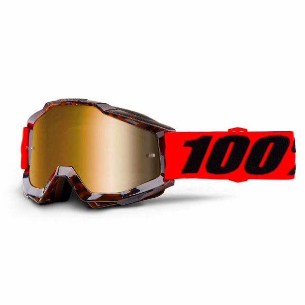 Motocross Goggles 100% Accuri Vendome Mirror True Gold Lens Motocross Goggles 100% Accuri Vendome Mirror True Gold Lens