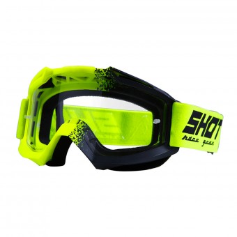 Motocross Goggles SHOT Assault Fusion Neon Matt Yellow Motocross Goggles SHOT Assault Fusion Neon Matt Yellow