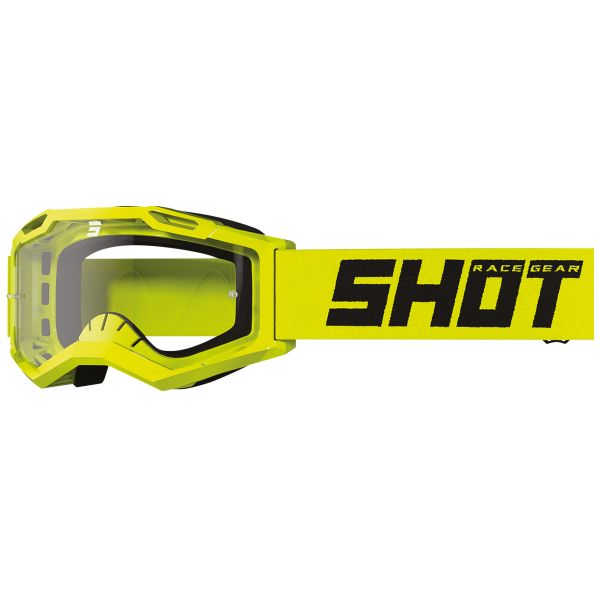 Motocross Goggles SHOT Rocket Kid 2.0 Solid Neon Yellow Glossy