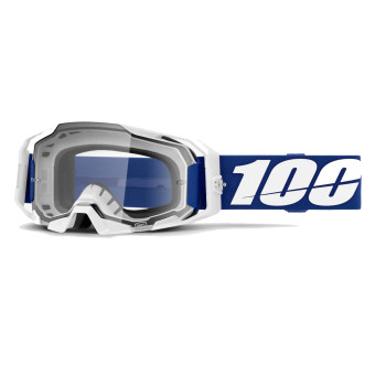 Motocross Goggles 100% Armatic Blue - Clear visor Motocross Goggles 100% Armatic Blue - Clear visor