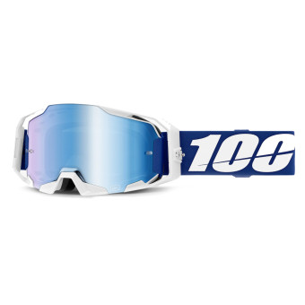 Motocross Goggles 100% Armatic Bleu - Blue Mirror visor Motocross Goggles 100% Armatic Bleu - Blue Mirror visor