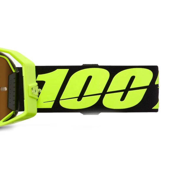 100% Armatic Fluo Yellow - Mirror True Gold visor