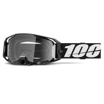 Motocross Goggles 100% Armatic Black - Clear visor Motocross Goggles 100% Armatic Black - Clear visor