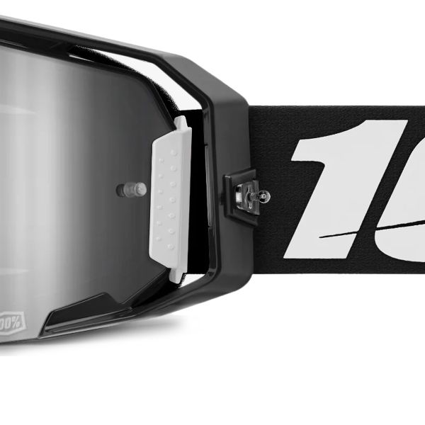 100% Armatic Black - Mirror Silver Flash visor