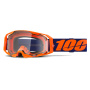 Motocross Goggles 100% Armatic Orange Fluo - Clear visor