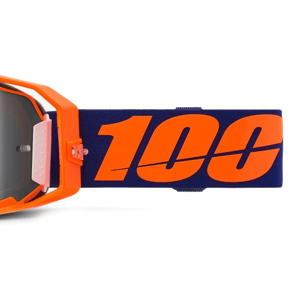 100% Armatic Orange Fluo - Mirror Silver visor