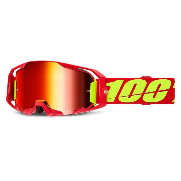 Motocross Goggles 100% Armatic Rouge - Mirror Red visor