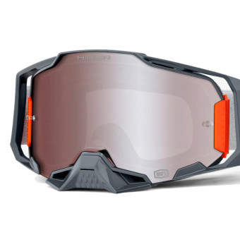 100% Armega HiPER Silver - Mirror Silver visor