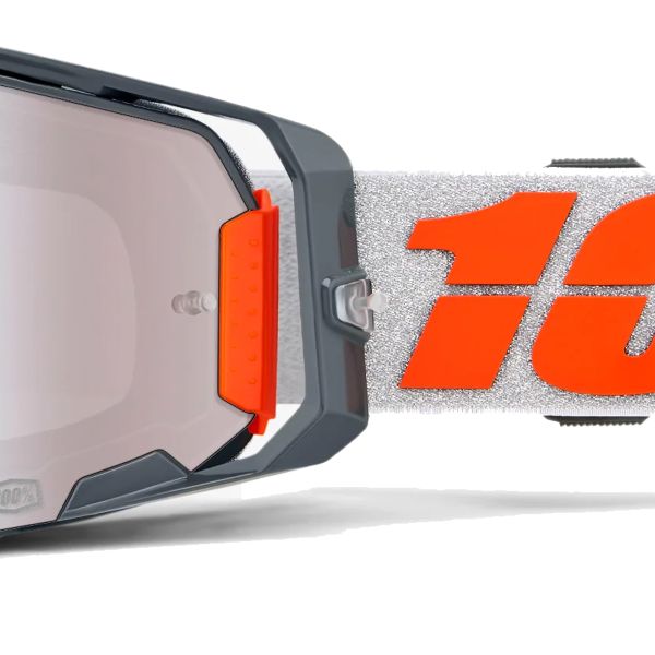 100% Armega HiPER Silver - Mirror Silver visor