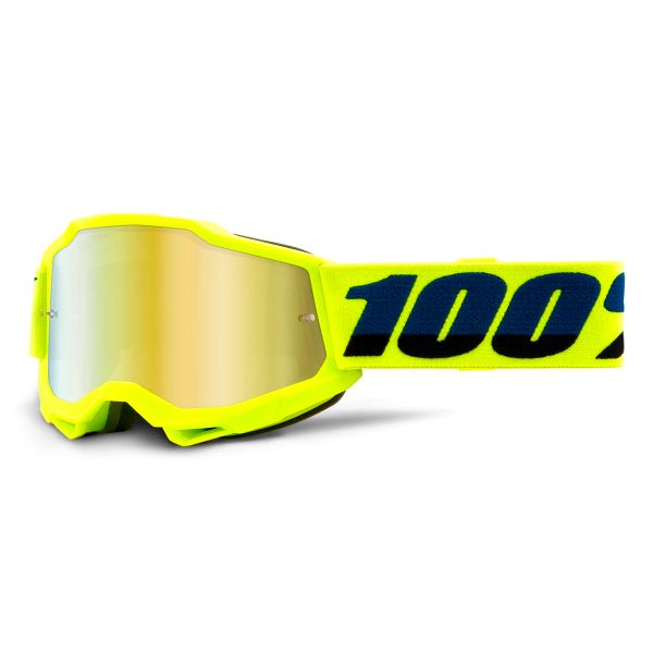 Motocross Goggles 100% Accuri 2 Yellow Kid - Iridium Gold Motocross Goggles 100% Accuri 2 Yellow Kid - Iridium Gold
