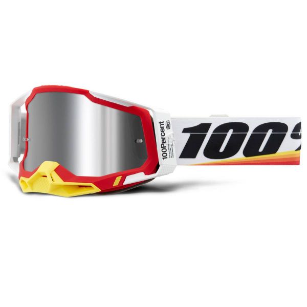Motocross Goggles 100% Racecraft 2 Arsham Red - Iridium Silver