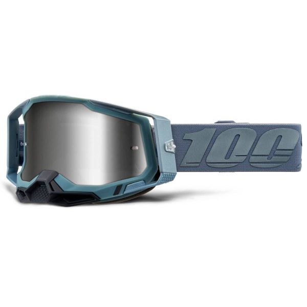 Motocross Goggles 100% Racecraft 2 Battleship - Iridium Silver